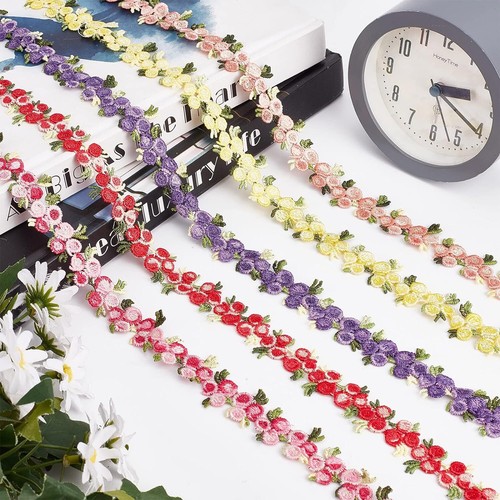 Nastro pizzo ricamato fiore - di,