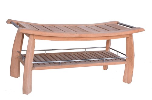 Sgabello spa bagno teak - spa, tenuta