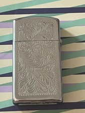 ACCENDINO ZIPPO SLIM VENETIAN misura 1x3x5,5 -  anni 90 VINTAGE