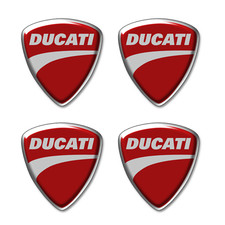 4 ADESIVI DUCATI LOGO FONDO