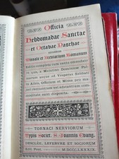 Messale e breviario Romano  1889 in latino societa' san Giovanni evangelista