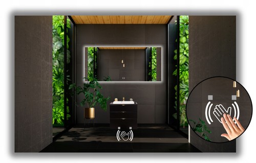 Specchio led 65x50 con - led,