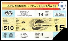 Biglietto 1982 Brasile vs