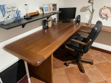 scrivania ufficio angolare noce