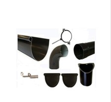 KIT DA 4/6 METRI GRONDAIA TONDA IN LAMIERA TDM + ACCESSORI DI MONTAGGIO