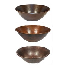 Lavello vaso tondo in rame 14"