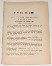 1892 NUOVO PONTE SUL TORRENTE CELLINA UDINE MANIAGO Ingegneria + 6 tavole