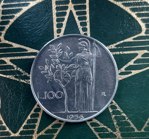 100 lire 1956 minerva - lire, (minerva