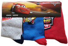 Disney PIXAR CARS  - 3 PAIA -  Calzini corti Calze per bimbo Cotone caldo