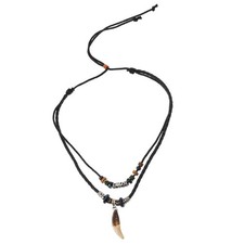  Collana Squalo Ciondolo Dente