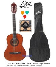 EKO CS2 CHITARRA CLASSICA MISURA 1/2 (2/4) PER BAMBINO KIT BORSA /CORDE /PLETTRI