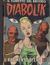 Diabolik  21 prima serie SODIP il rapimento di Eva ed. Astorina BO12