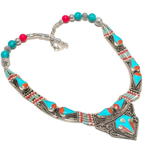 Collana con pietre - , preziose