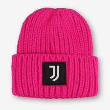 Berretto Fucsia a Trecce Acrilico Logo Juventus Ricamato Taglia Unica Unisex