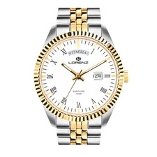 Lorenz Ginevra – Orologio Uomo Day-Date Bicolore/Bianco (30119BB)