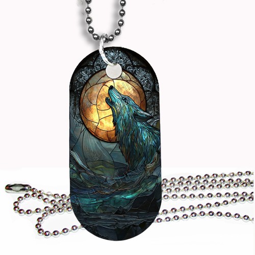 Collana targhetta cane finta