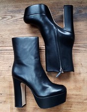 VENDITA FLASH Stivaletti Cult Gaia Kira in pelle nera con plateau 39 9 nuovi con scatola $995