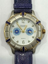 Orologio Odien Classico a batteria quadrante Binaco e blu