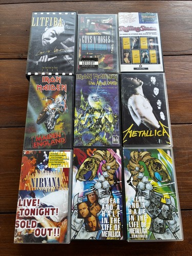 Lotto vhs rock metal iron - 9,