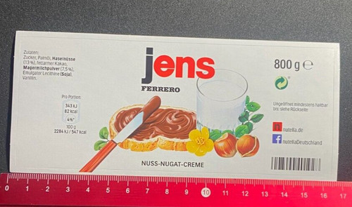 Adesivo sticker vetro nutella - adesivo/sticker:,