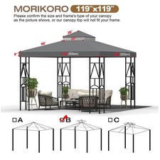 Gazebo a baldacchino doppio
