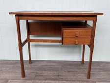 Scrivania Scandinava In Teak Vintage Anni 50 Con Cassettiera