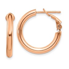 Orecchini a cerchio oro rosa
