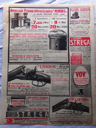 Pubblicità del 1911 binocolo - 1911,