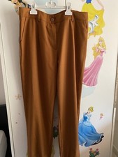 Pantaloni Ovs Donna Color Cammello Elastico Alle Caviglie Tasche Taglia 48