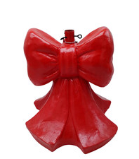 Base Albero di Natale Forma di Fiocco Rosso Supporto Decorativo Natalizio