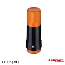 THERMOS ISOLANTE BLACK CLEM 1/4 - LT. 0,25 ROTPUNKT INTERNO IN VETRO 40165
