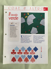 Schema punto croce Ricamo  Il tavolo verde tappeto da gioco quadri picche fiori
