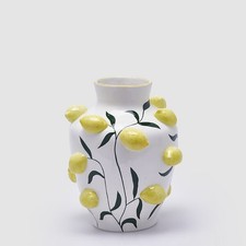 Vaso Limoni Anfora Bianco-Giallo d22 h26 Edg Cod.1100289A120