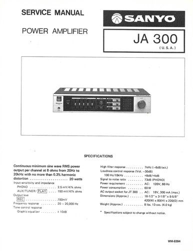 Amplificatore potenza sanyo - amplificatore,