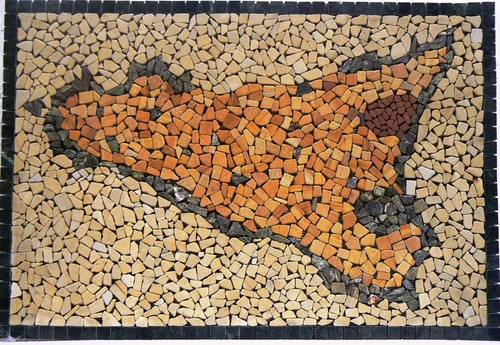 Rosone sicilia mosaico - mosaico, in