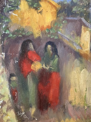 Bella pittura olio tela - bella, su
