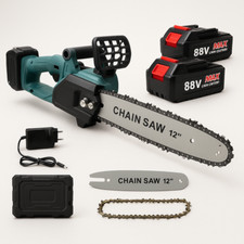 Motosega 88V Taglia Rami 12 Pollici  Elettrosega Motosega 2 BATTERIE Portatile