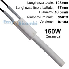 Resistenza ceramica 150w lunga - resistenza,