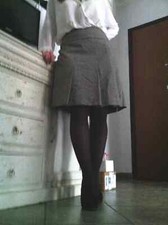 Gonna Marella midi al ginocchio pura lana vergine jaquard nero bianca plissettat