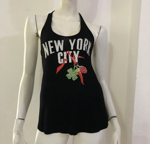 Denny rose top canotta nero - denny,