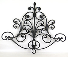 ATTACCAPANNI DA PARETE IN FERRO BATTUTO FORGIATO MANO VINTAGE CODA DI PAVONE CH