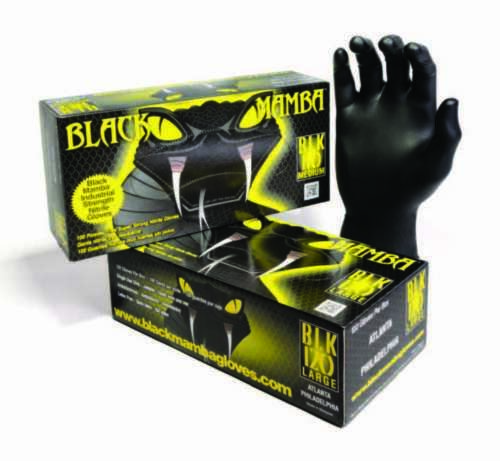 Guanti monouso mamba neri 25 - monouso,