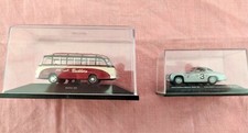 Lotto due modellini scala 1/87 Mercedes 300 SL + Bus Setra S6 Schuco