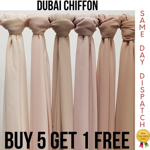 Sciarpa hijab chiffon tinta