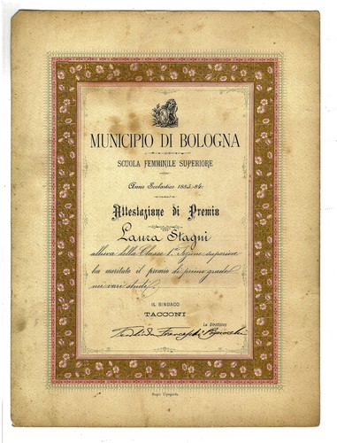 Bologna anno 1883 scuola - bologna,