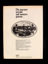 PUBBLICITÀ CALCOLATORI IBM ITALIA RETROCOMPUTER 1976 ADVERT / WERBUNG 