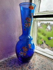 Vaso Vintage in Cristallo Blu