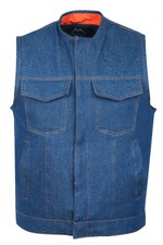 Gilet-Gilet Cut off blu denim
