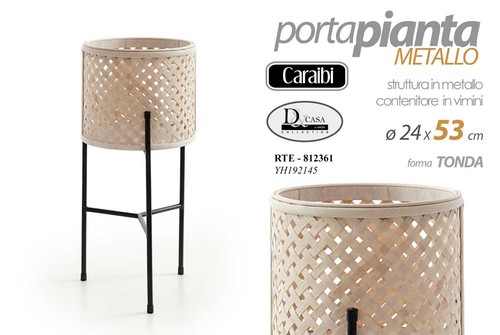 Vaso porta pianta metallo - vaso,