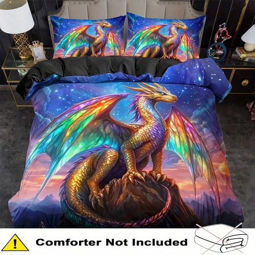 Rainbow winged dragon - rainbow,